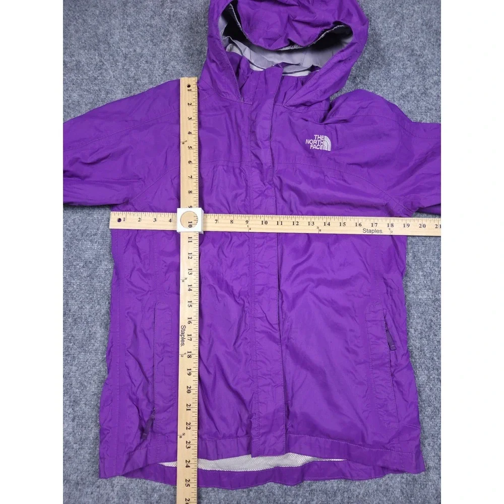 The North Face Rain Jacket Girls XL Purple HyVent Hooded Shell